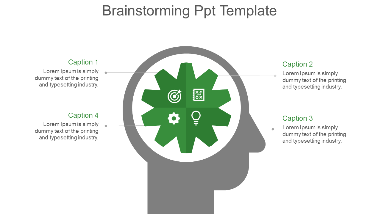 Free - Best Idea For Brainstorming PPT Template For Presentation